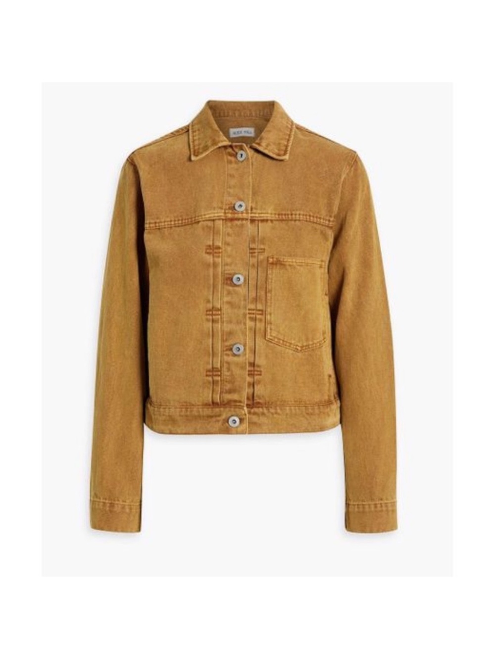 Alex Mill Trucker Jacket in Copper Recycled Denim.